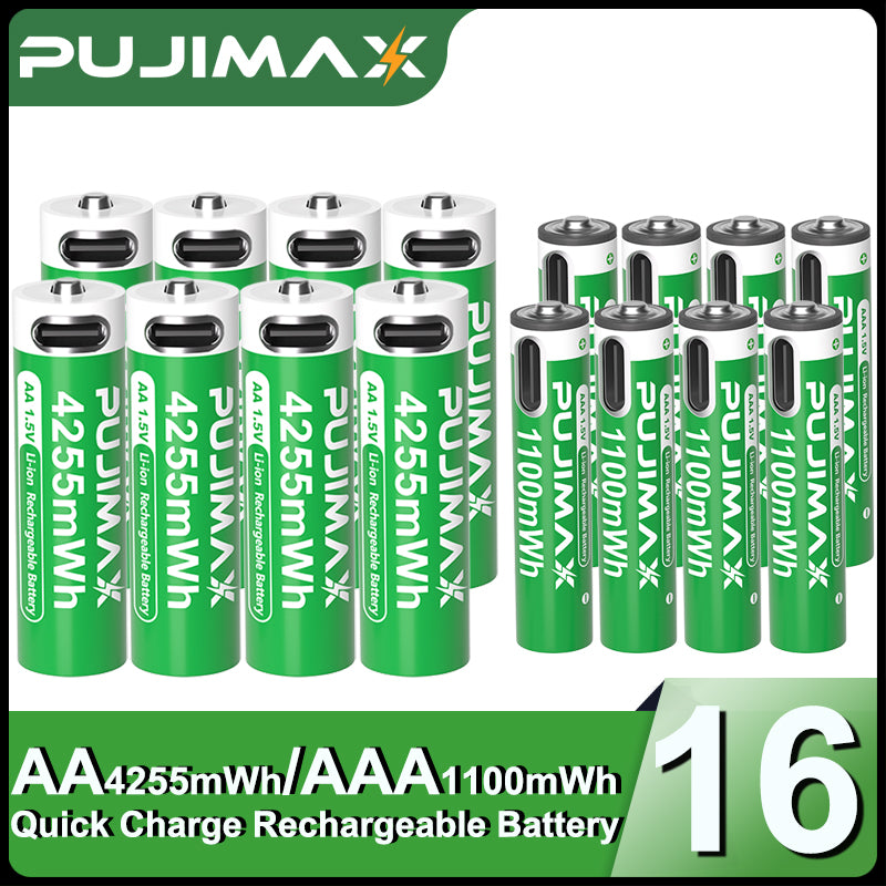 AA/AAA Type-C 1.5V Rechargeable Lithium Battery