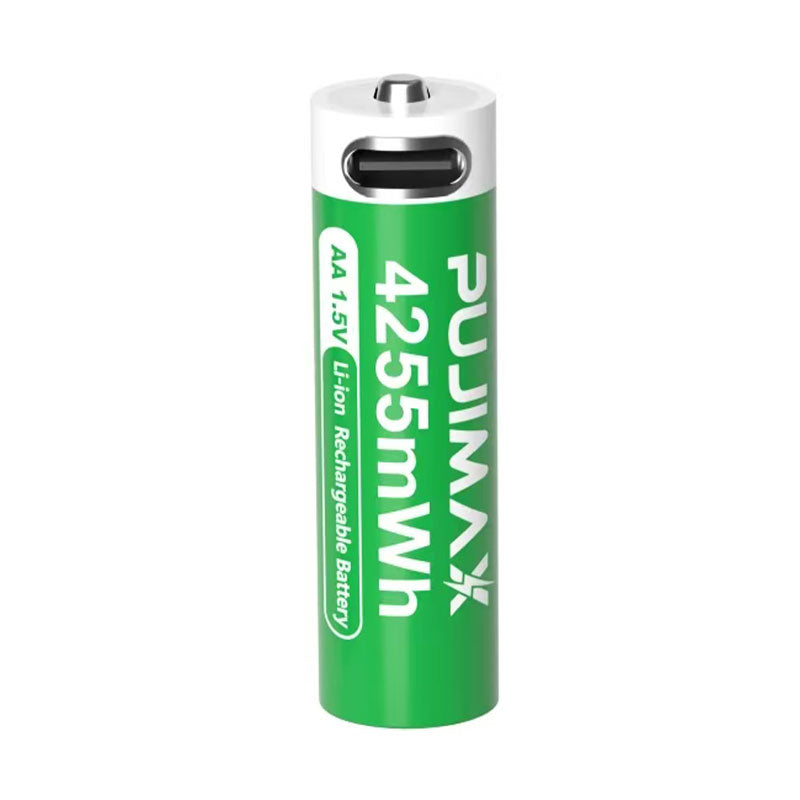 PUJIMAX 12/8/6/4 AA lithium-ion batteries 1.5V 4255MWh capacity TYPE-C interface USB charging, suitable for mouse, game controller, remote control, audio system, alarm clock, flashlight, electronic scale, toys. [Comes with data cable and box]