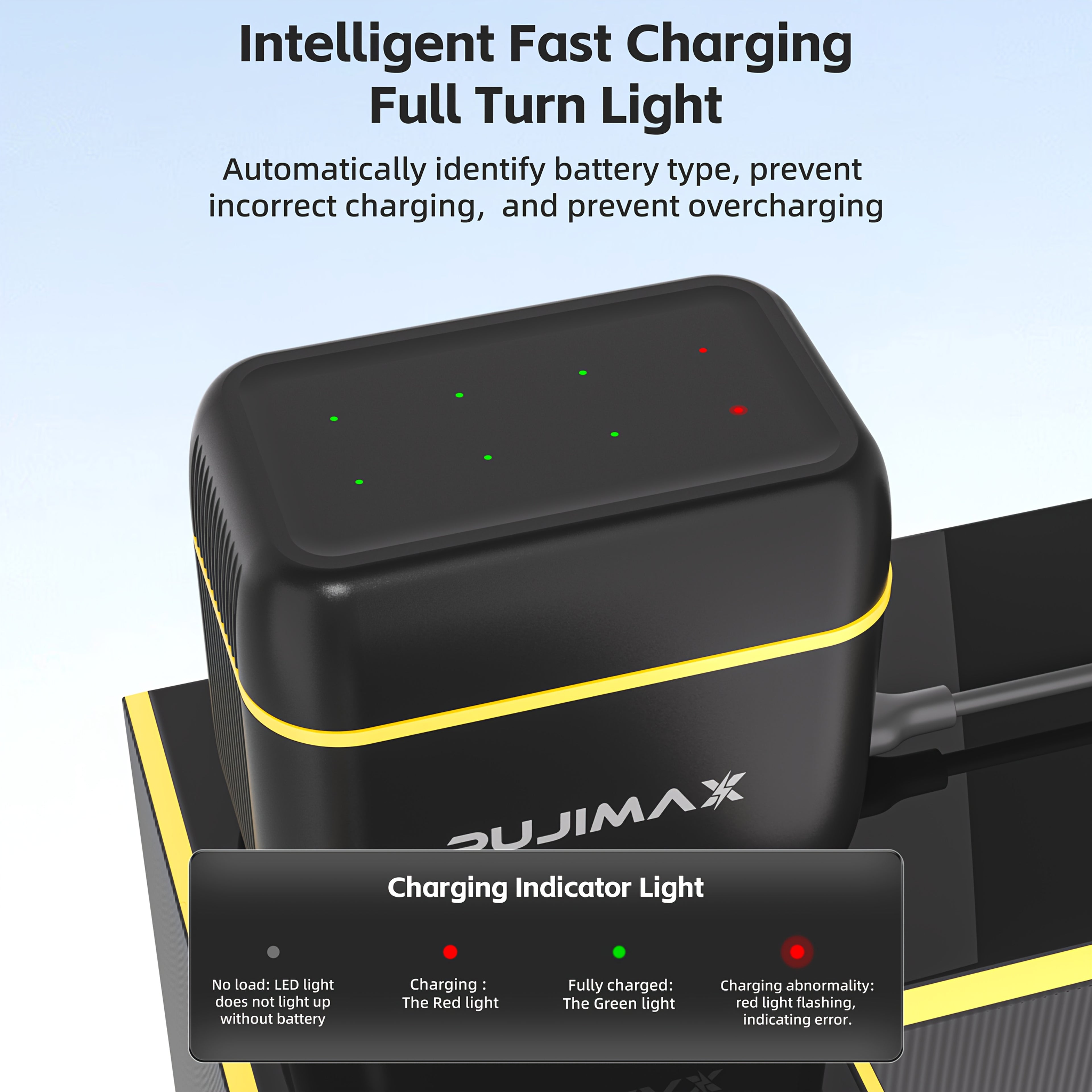 PUJIMAX AA8 rechargeable lithium battery + 8-slot charging case, 4255mWh fast charging 1.5V battery, AA and AAA charging lithium battery with integrated smart fast charging box [Only supports 1.5V rechargeable lithium battery]