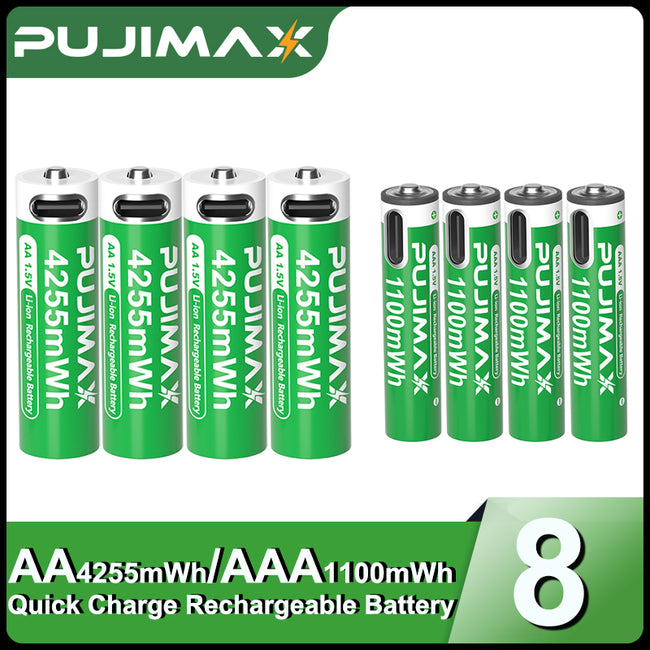 AA/AAA Type-C 1.5V Rechargeable Lithium Battery Main Image